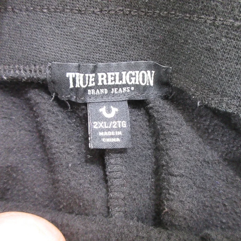True Religion Men's Pants 2XL Jogger Core Logo Black